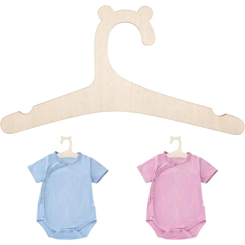Baby Nursery Girl Room - Babykledingrek Schattige beer Houten kinderkledinghanger Thuis