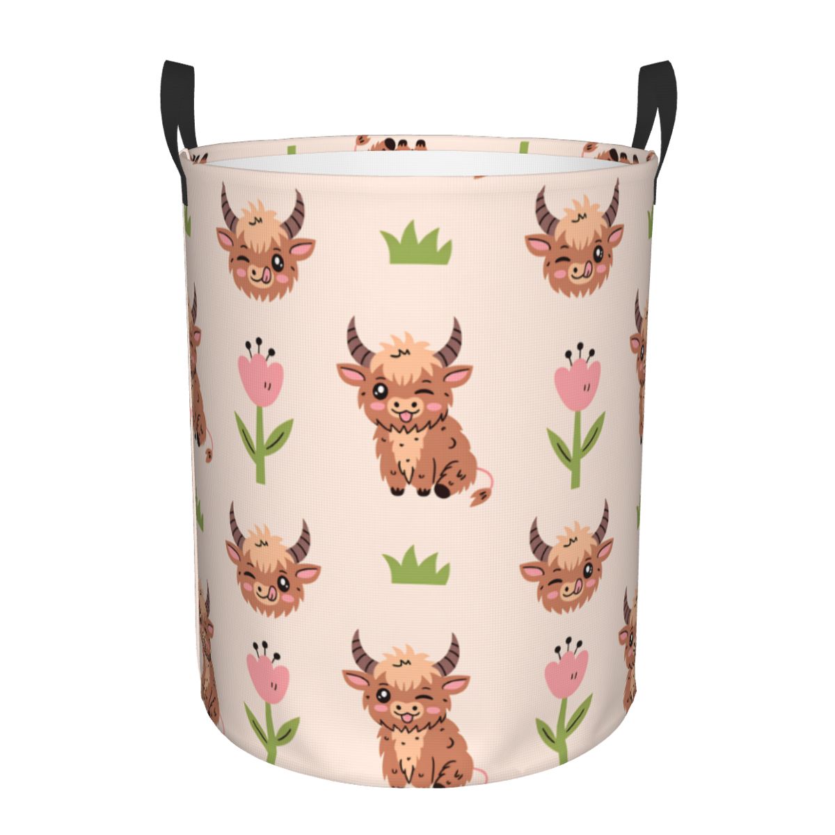 Baby Nursery Laundry Basket - Schattige Baby Highland Cows wasmand Opvouwbare
