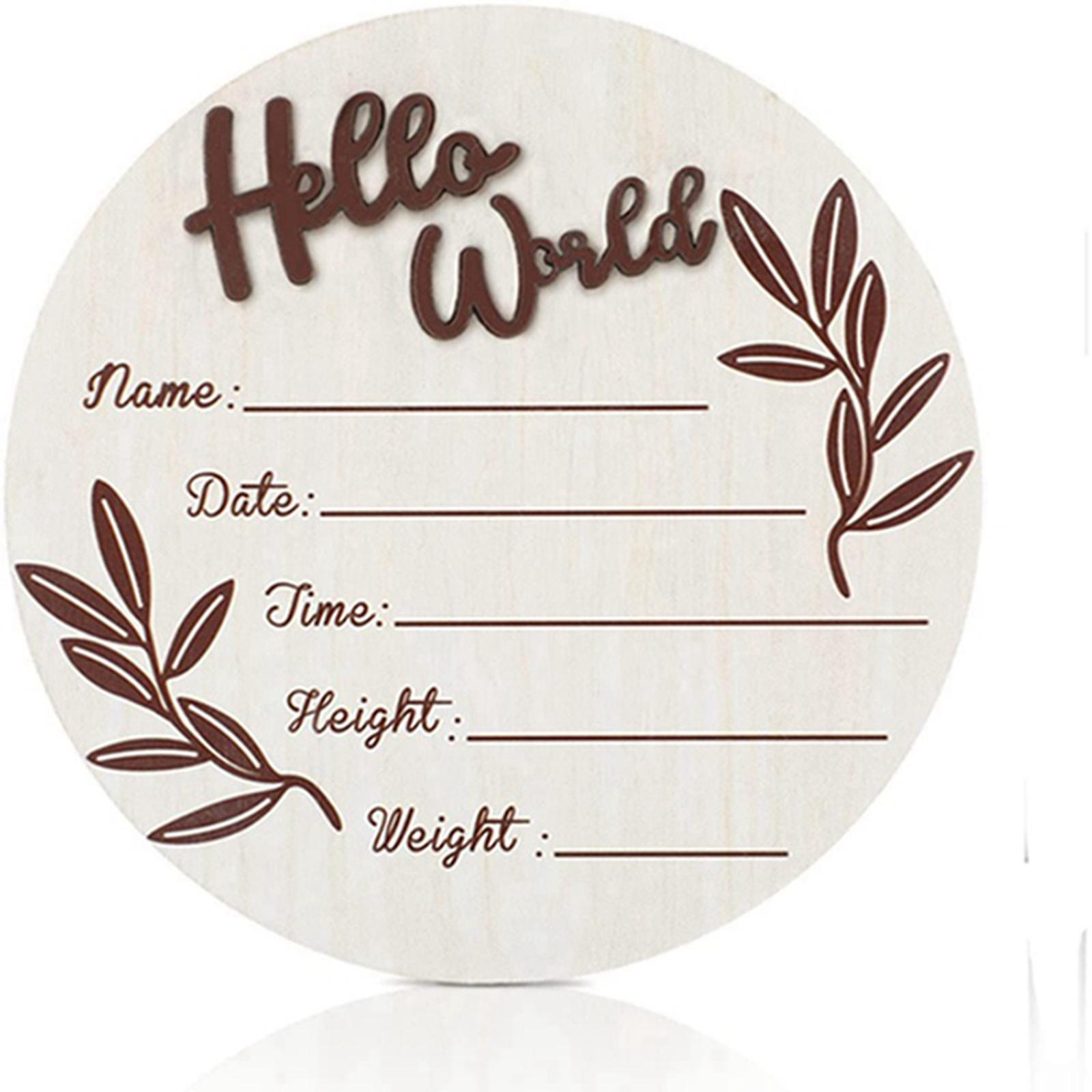 Milestone Card Set - Set van 18 houten baby mijlpaalplaten