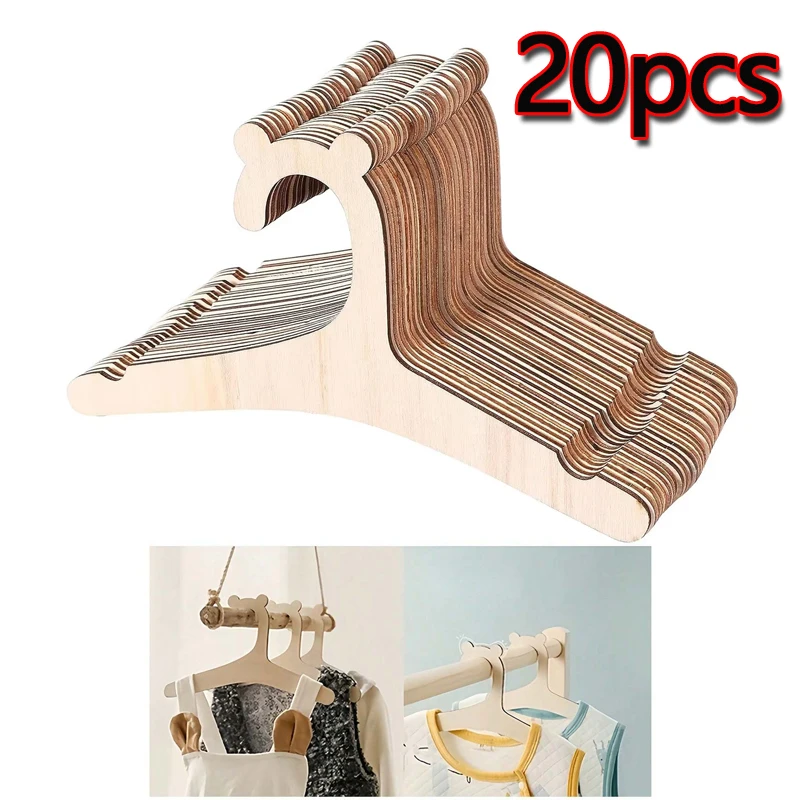 Baby Nursery Girl Room - Yes5/10/20/50pcs Baby Kledingrek Schattige Beer Houten