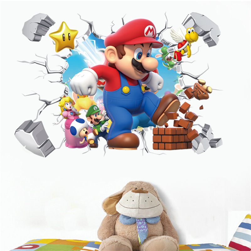 Baby Nursery Set Furniture - 3D Cartoon Anime Game Characters Muursticker