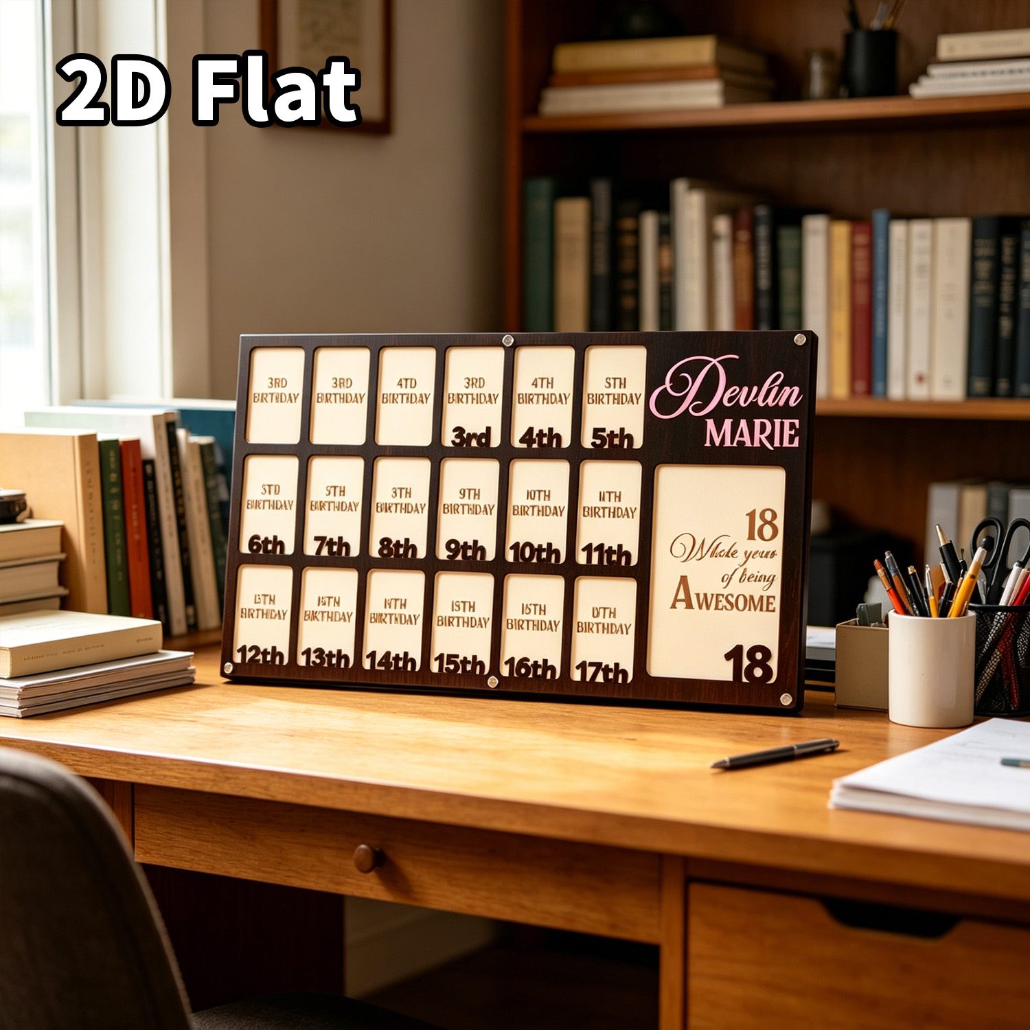 Baby Nursery Decor - 1Pc Custom Grade Fotolijst Houten Plaquette