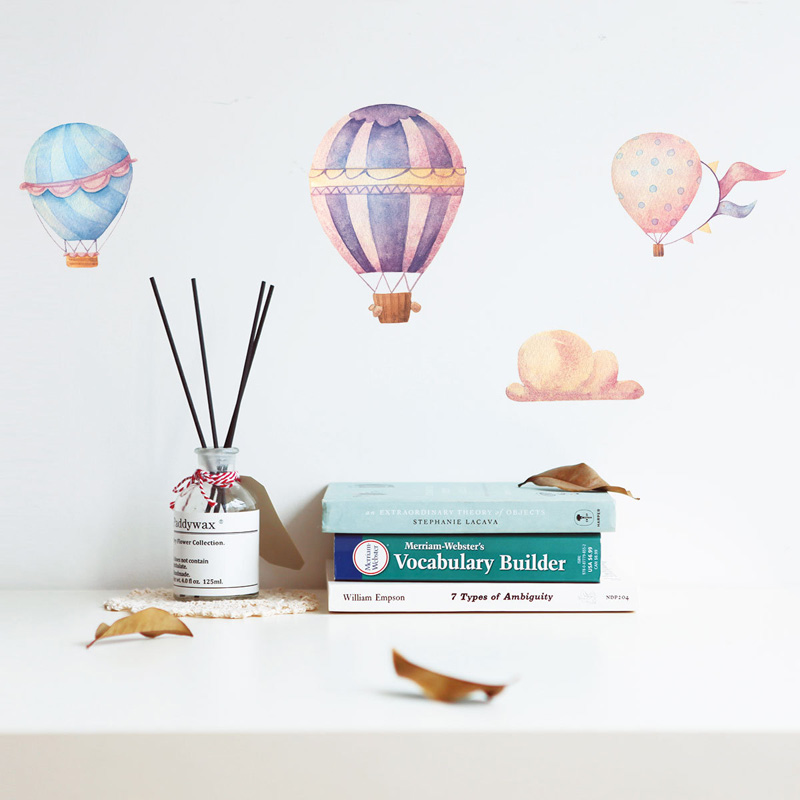 Baby Nursery Murals - Creatieve kleurrijke heteluchtballon muursticker voor kinderen