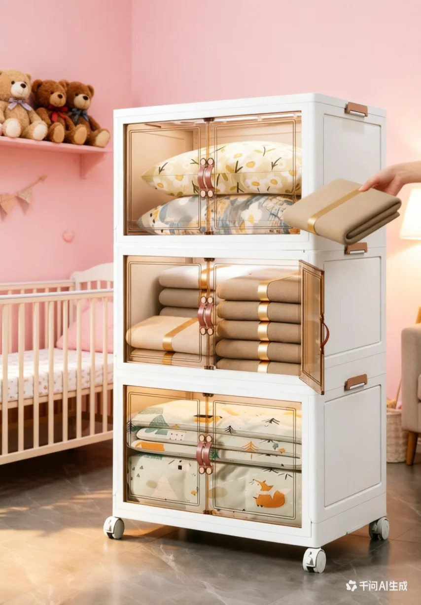 Baby Nursery Unit - Ultradunne 7cm opvouwbare opbergbox van PP