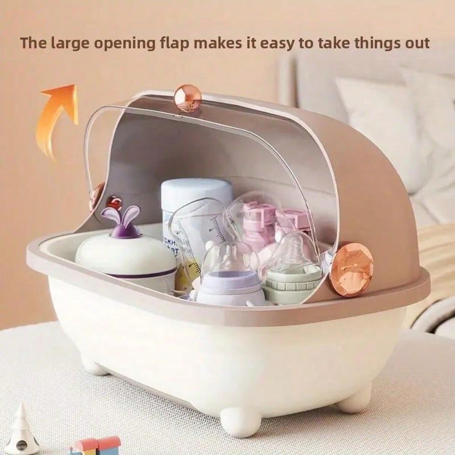 Baby Nursery Unit - Babyflesdroogrek met opbergdoos, modern, transparant, met