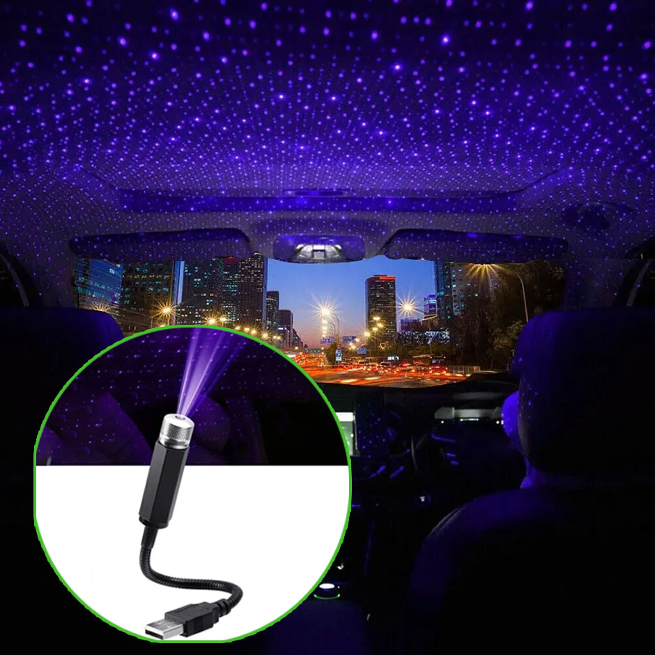 Night Light Projector Stars - Mini LED Sterrenhemel Nachtlampje 5V USB