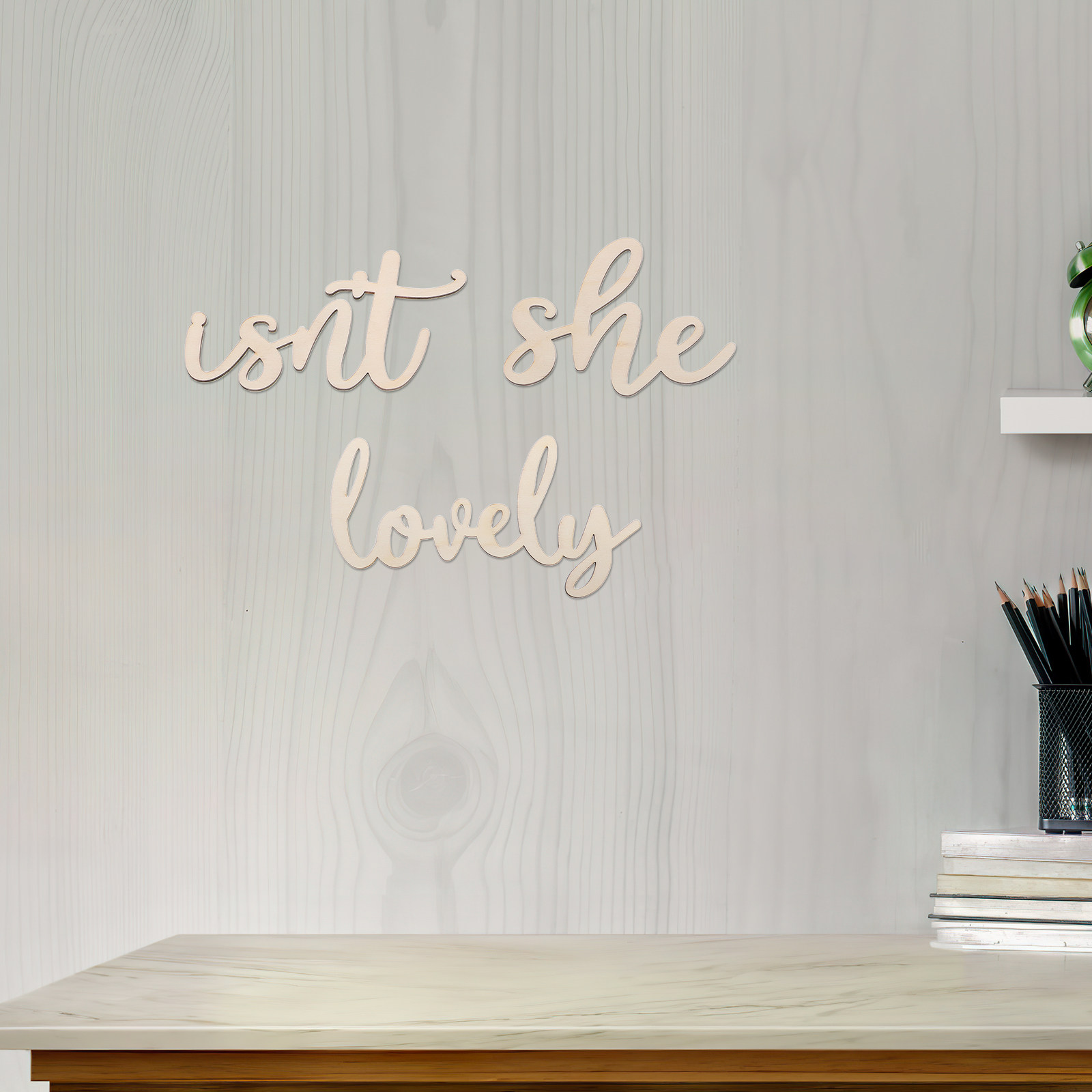Baby Nursery Girl Room - Houten bordje, houten wandsticker, babykamer decoratie,