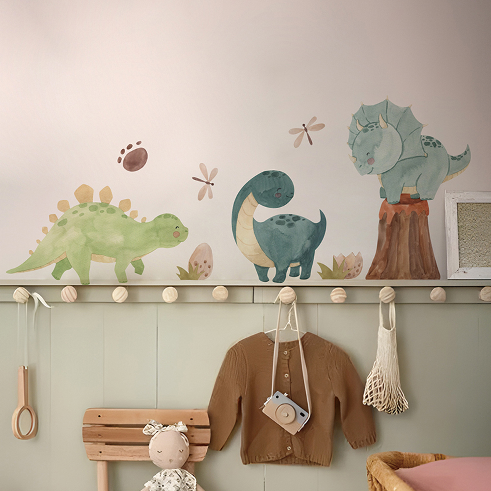 Baby Nursery Set Furniture - Dinosaurus Muurstickers, Dino Alfabet Muurstickers, Muurdecor