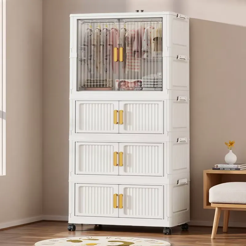 Baby Nursery Unit - 4-delige opvouwbare babykast, eenvoudige opbergkast voor