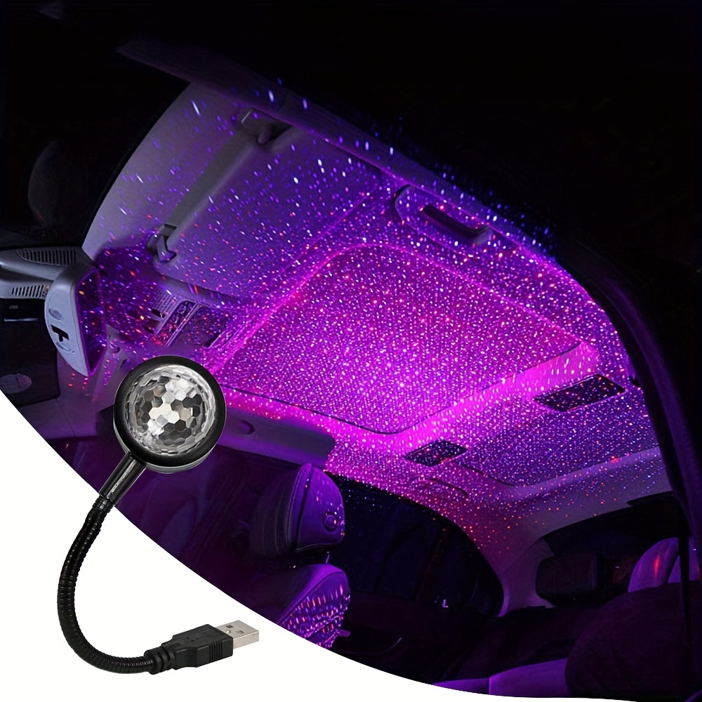 Night Light Projector Stars - voertuig LED sterrenhemel nachtlampje, USB-aangedreven Galaxy