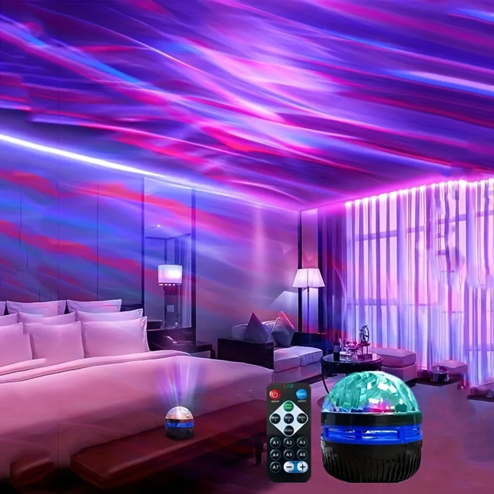 Night Light Projector Stars - LED-sterrennachtelijke hemelprojector Aurora USB-afstandsbediening RGB Galaxy