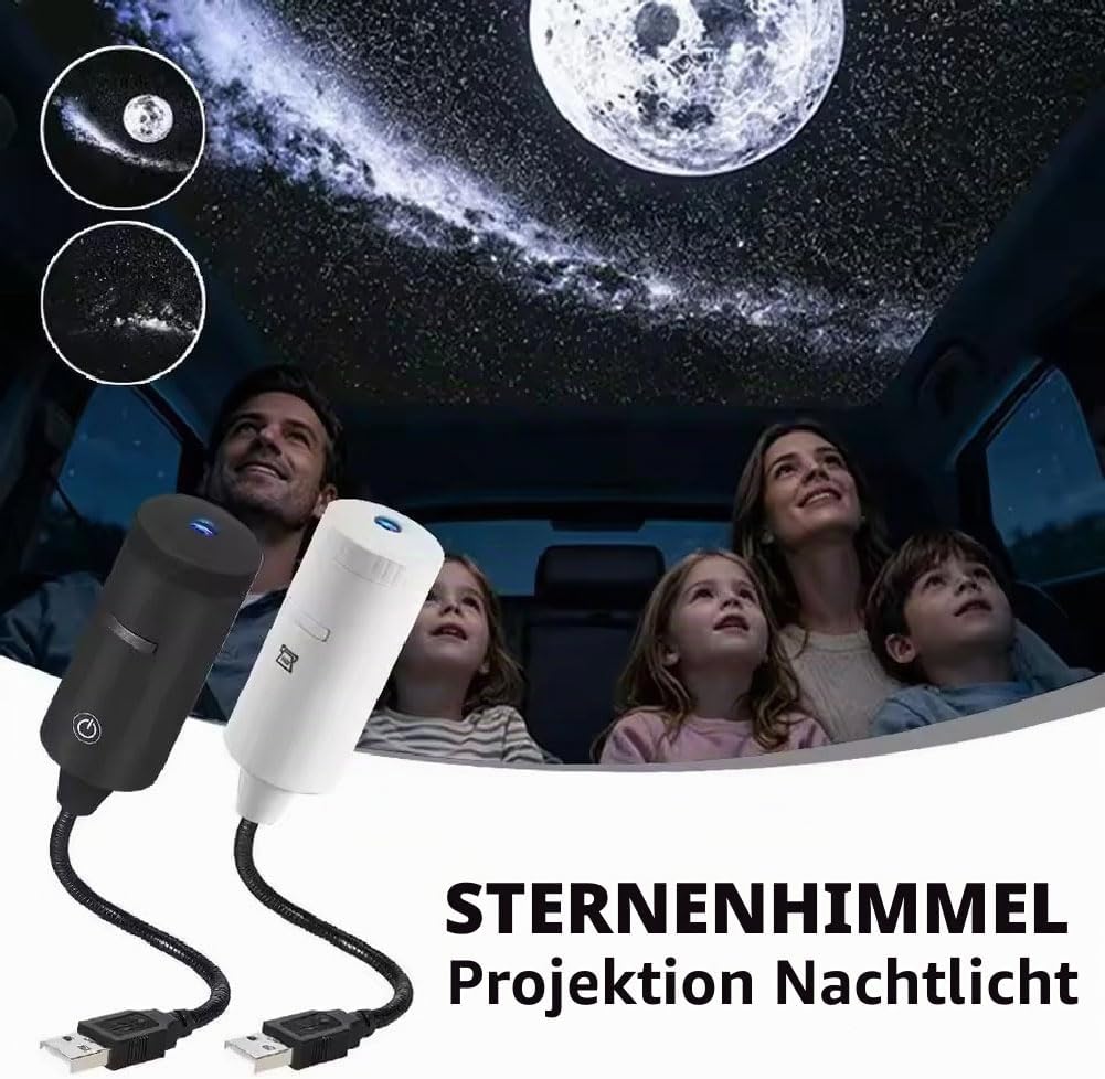 Night Light Projector Stars - Draagbaar nachtlampje Plug and Play &