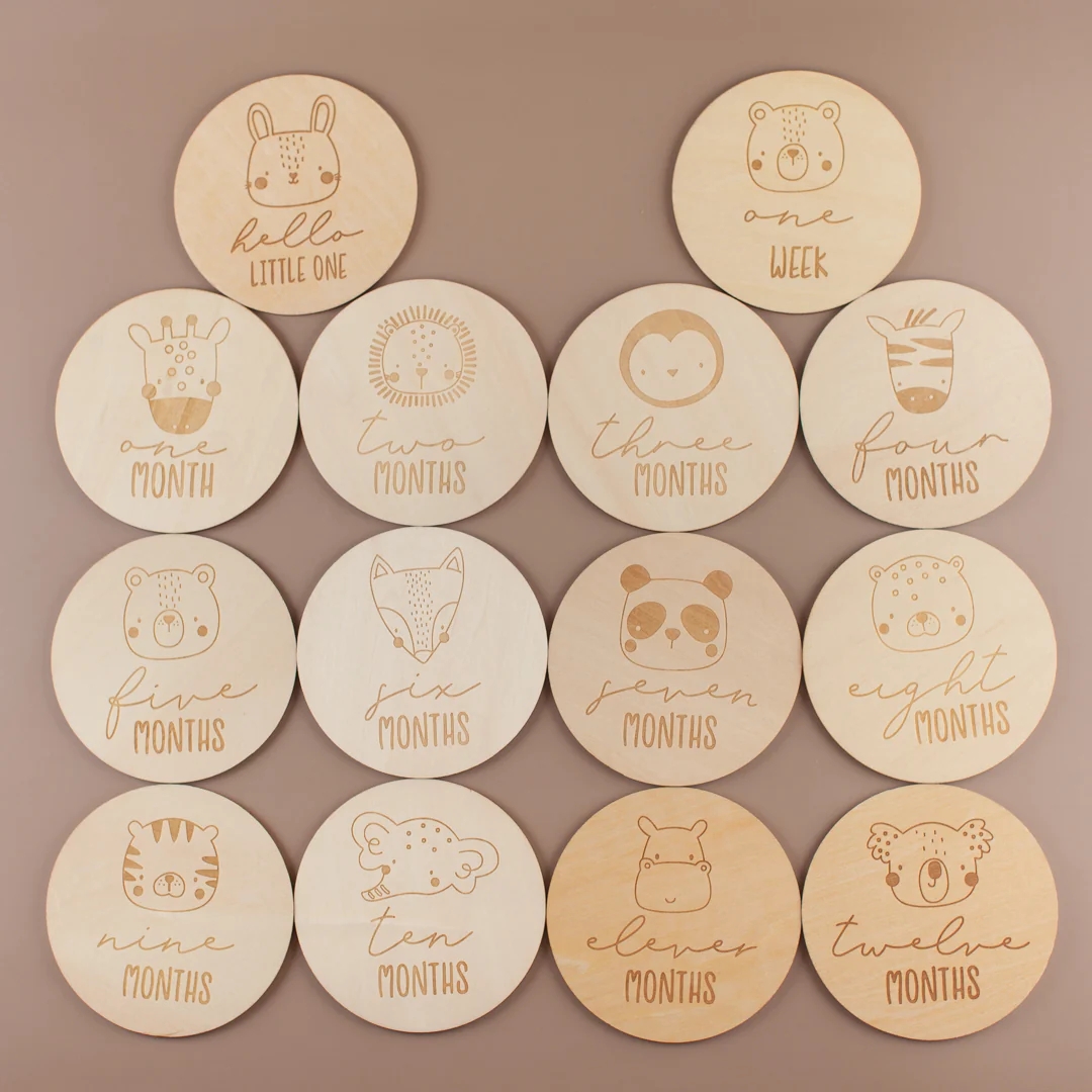Milestone Card Set - Babyfotografie rekwisieten - Baby cadeauset, 12