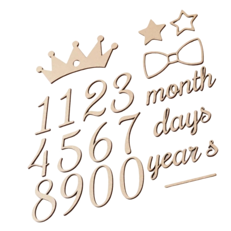 Baby Nursery Age - Houten Mijlpalen Nummer en Woord Baby