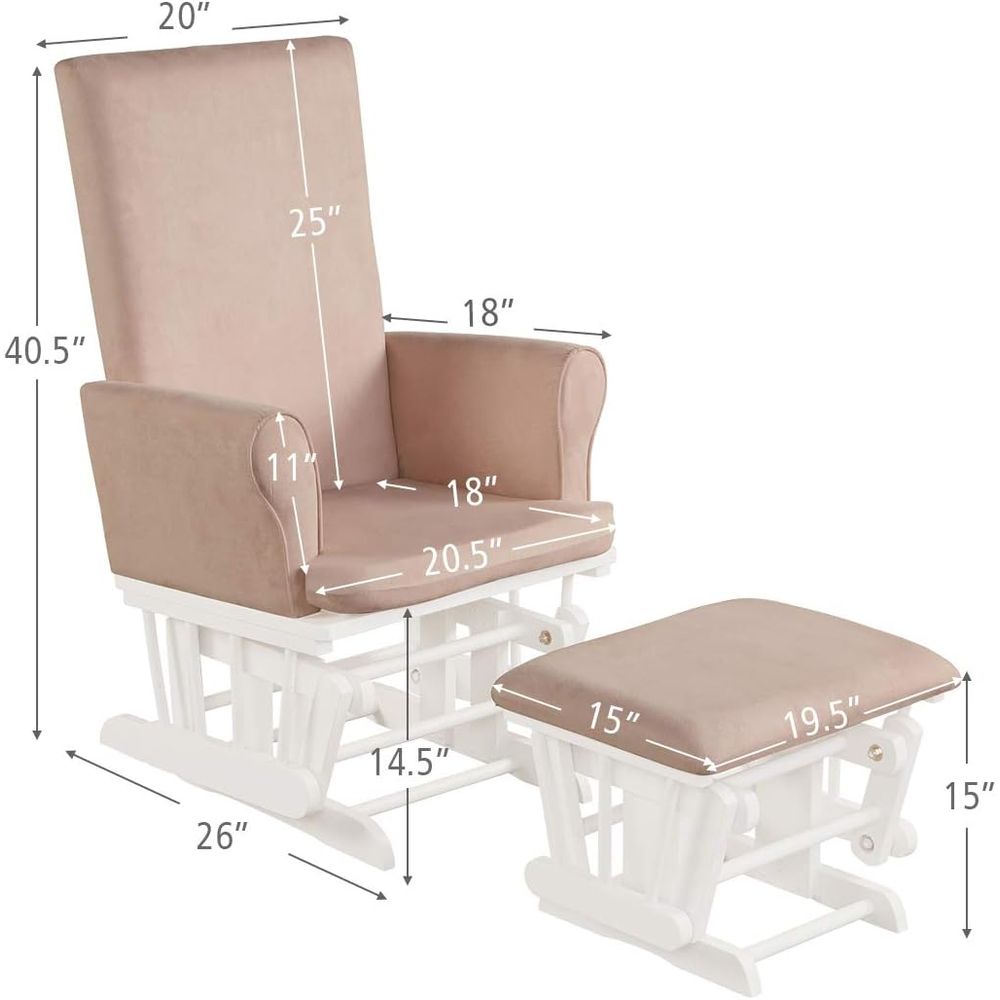 Baby Glider en Ottomaanse kuss - Baby Nursery Ottoman recensie en prijs
