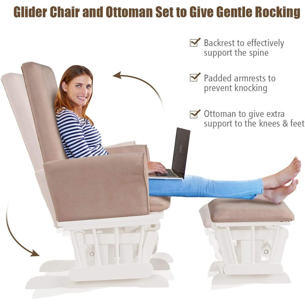 Baby Glider en Ottomaanse kuss - Baby Nursery Ottoman recensie en prijs