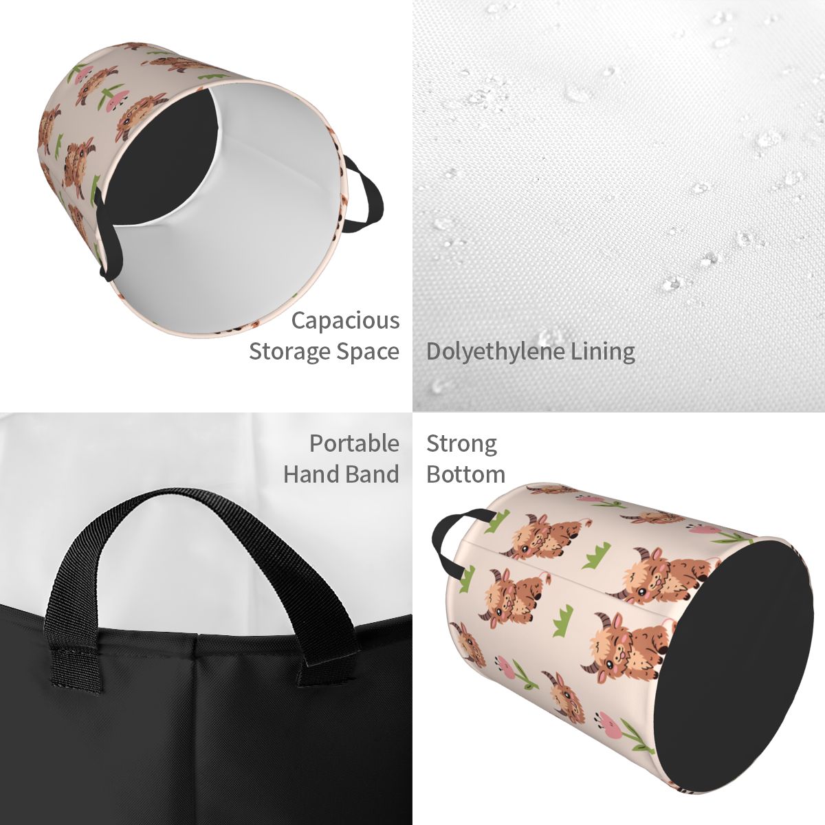 Schattige Baby Highland Cows w - Baby Nursery Laundry Basket recensie en prijs