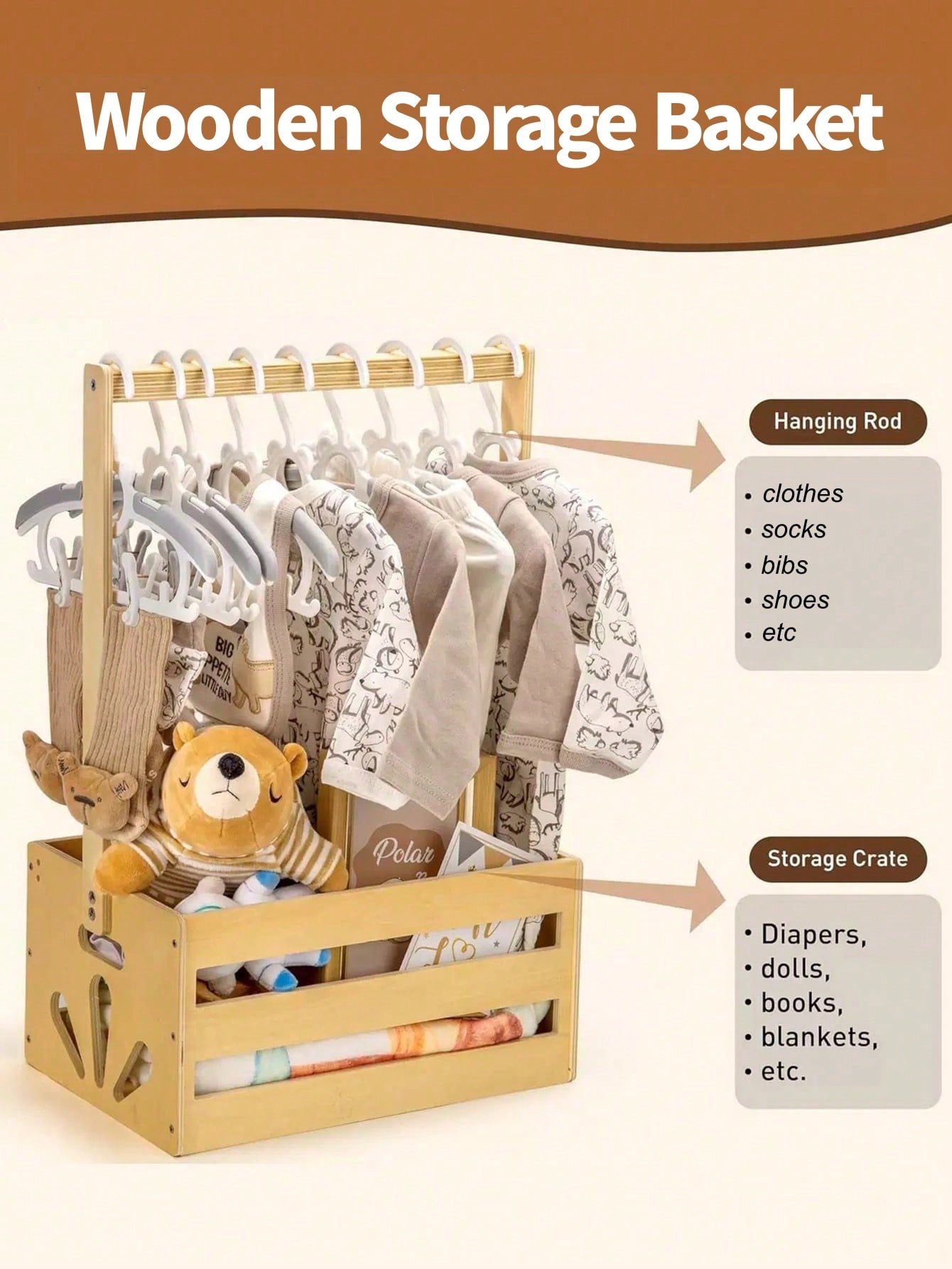 Babyshower-opbergkist met opha - Baby Nursery Unit recensie en prijs