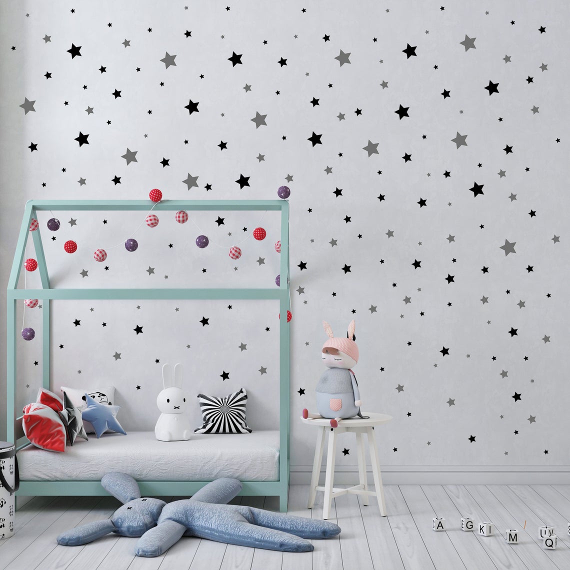Cartoon 65 stks ster muurstick - Baby Nursery Set Furniture recensie en prijs
