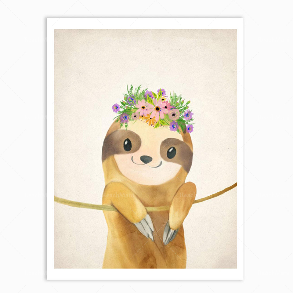 Een set van 2 luie prints, lui - Baby Nursery Murals recensie en prijs