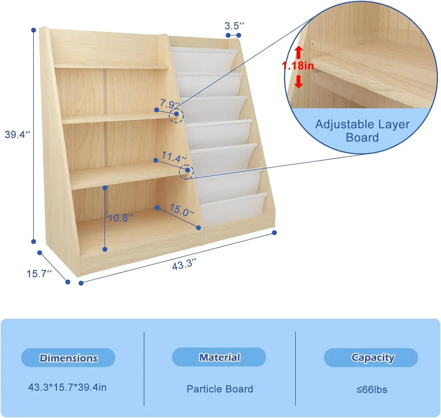 4-laags kinderboekenplank baby - Baby Nursery Bookcase recensie en prijs