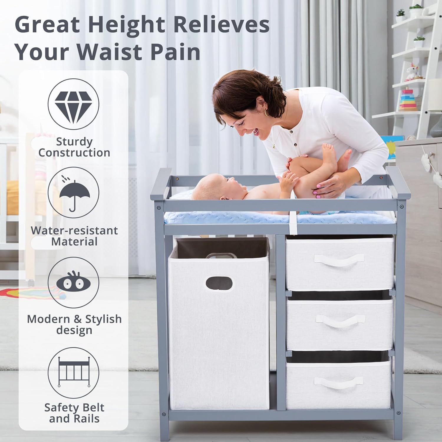 Babyverschoontafel met verscho - Baby Nursery Unit recensie en prijs