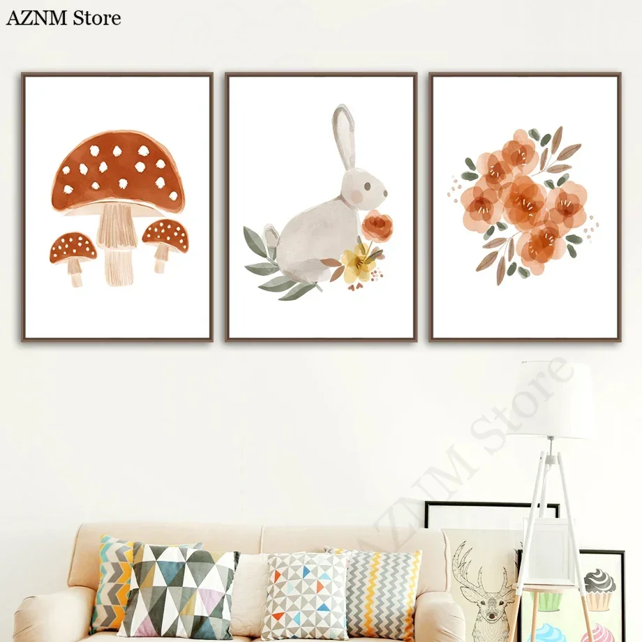 Aquarel Bloem Konijn Vogel App - Baby Nursery Murals recensie en prijs