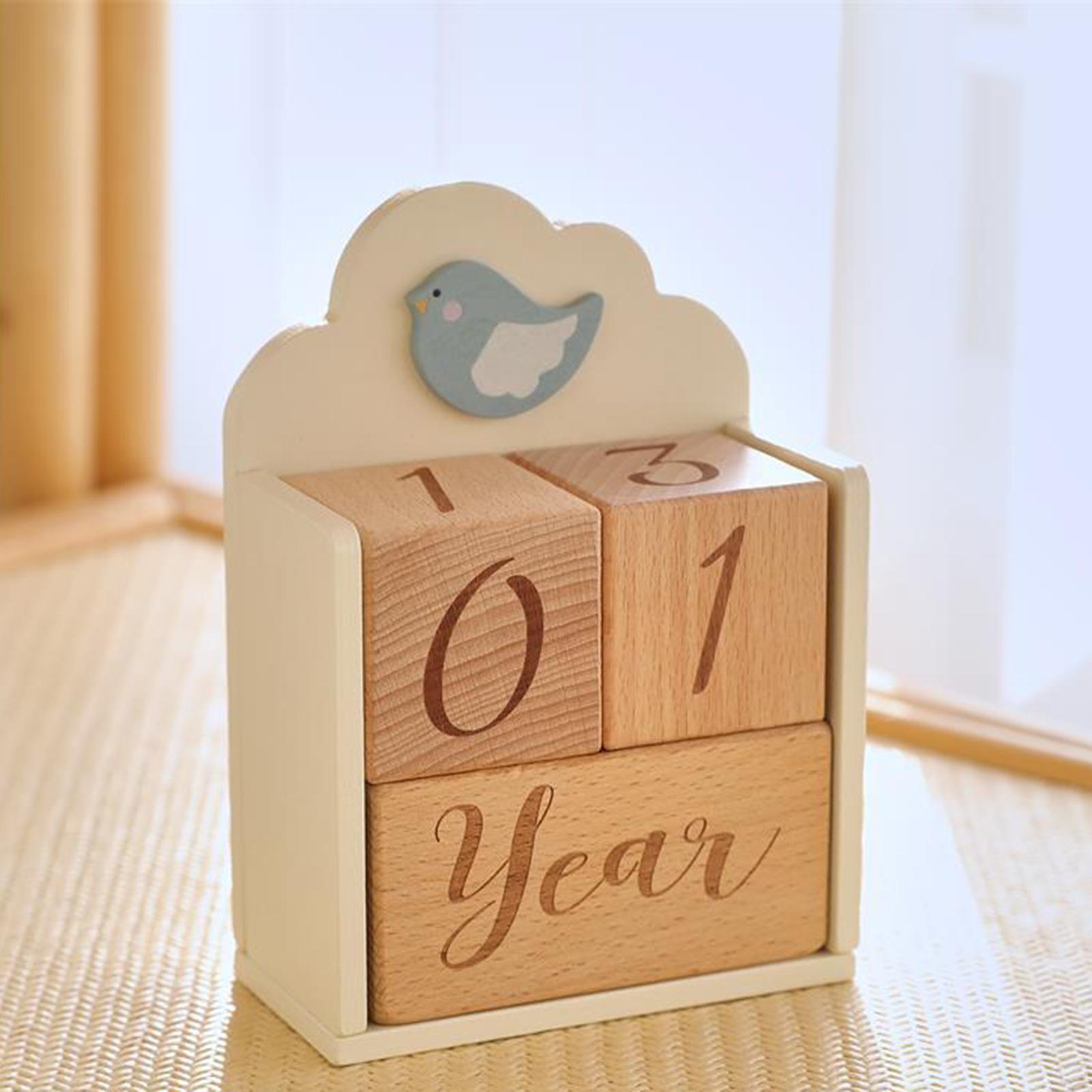 Houten babyleeftijdblokken Uni - Baby Nursery Age recensie en prijs