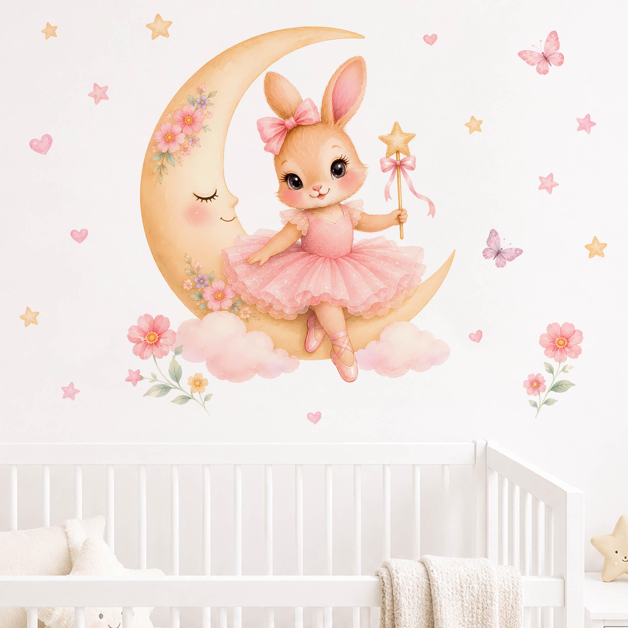 Waterverf Ballerina Konijn Maa - Baby Nursery Girl Room recensie en prijs