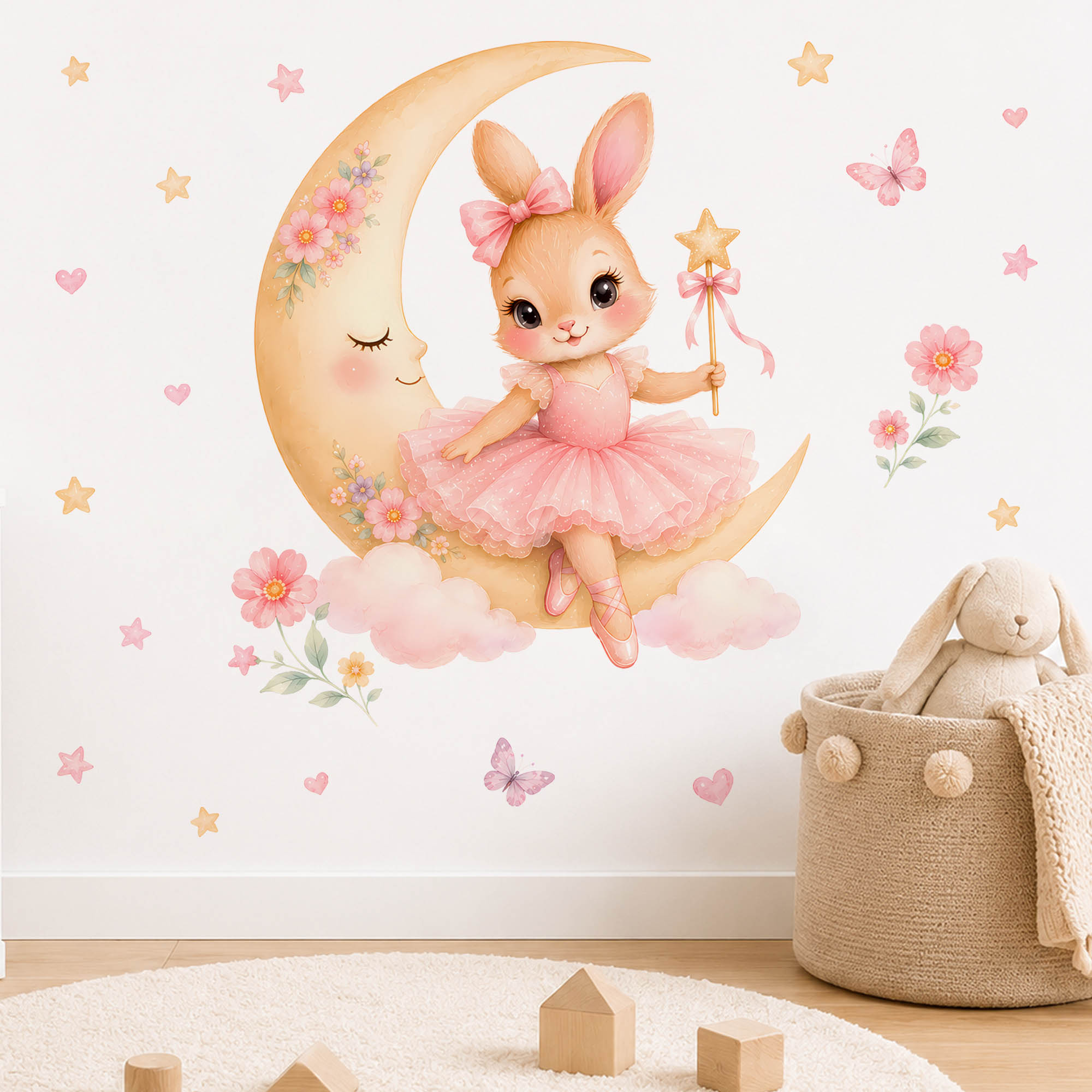Waterverf Ballerina Konijn Maa - Baby Nursery Girl Room recensie en prijs