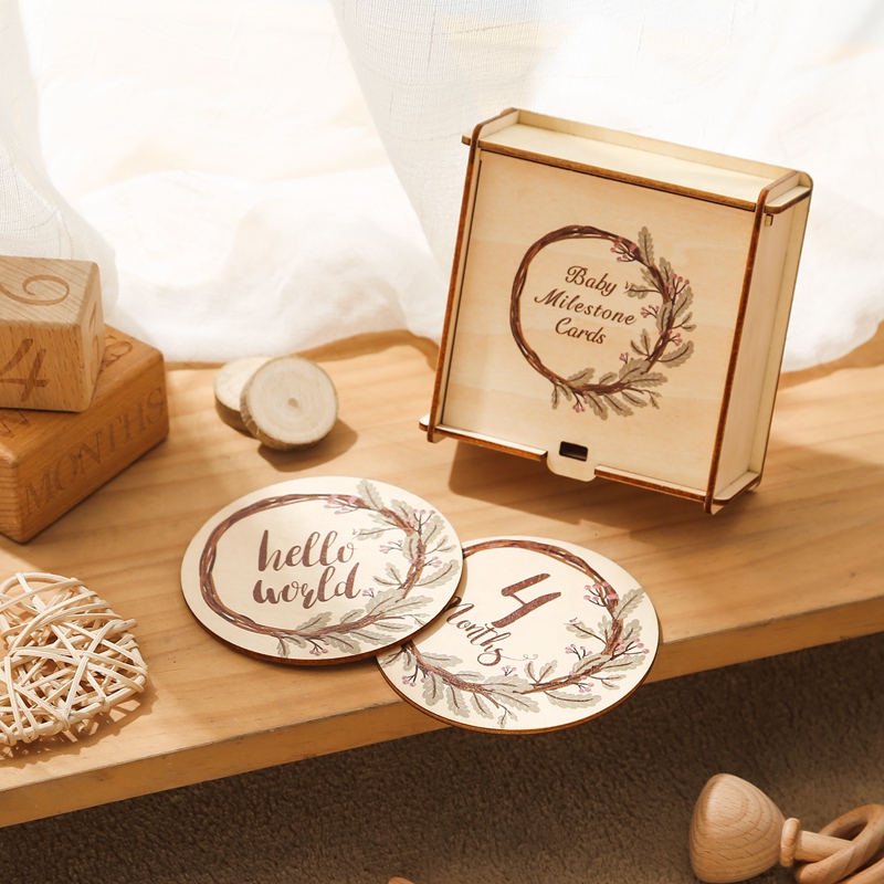 8 Stuks Houten Baby Milestone  - Milestone Card Set recensie en prijs