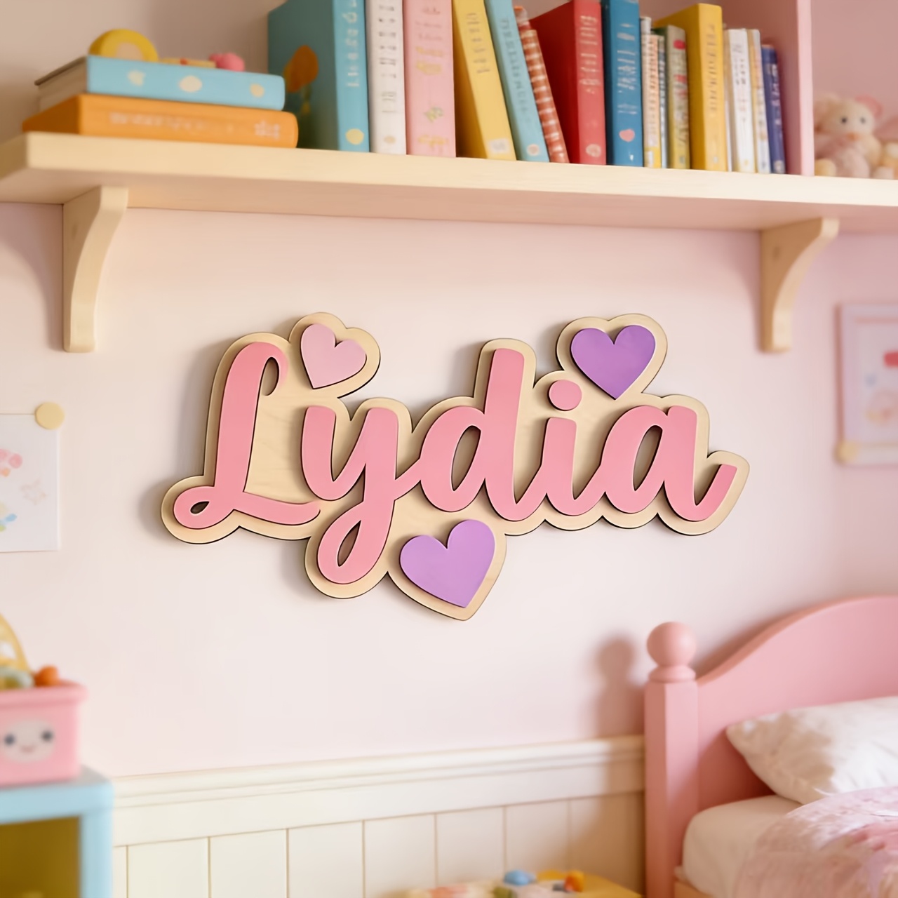 Gepersonaliseerd hartvormig na - Baby Nursery Decor recensie en prijs