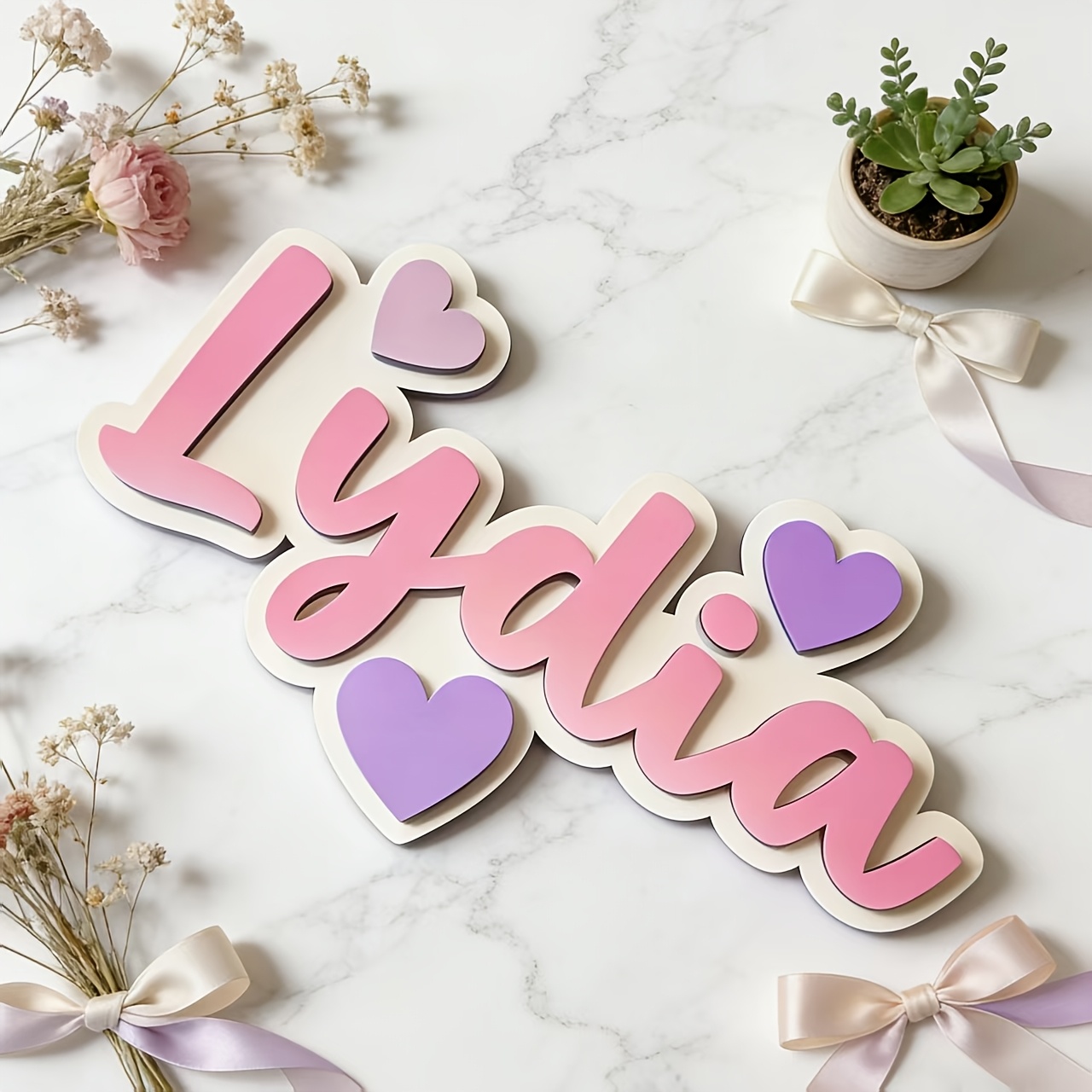 Gepersonaliseerd hartvormig na - Baby Nursery Decor recensie en prijs