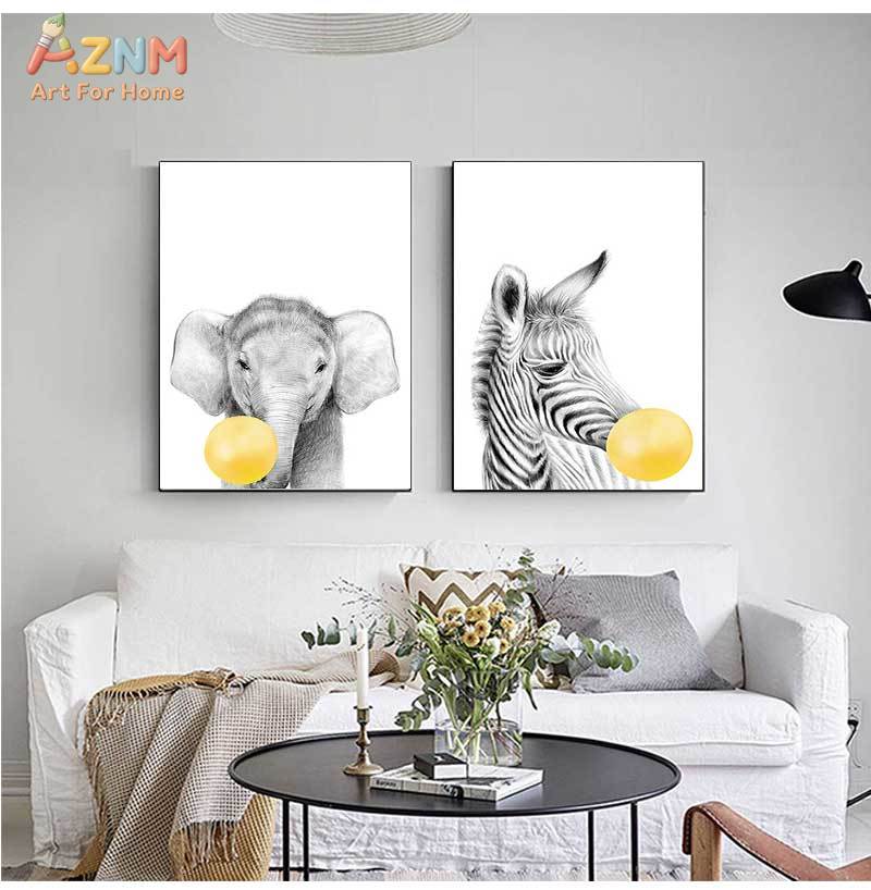 Babykamer gele ballonnen diere - Baby Nursery Yellow Walls recensie en prijs