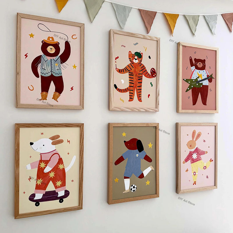 Grappige cartoon dieren kinder - Baby Nursery Pictures recensie en prijs