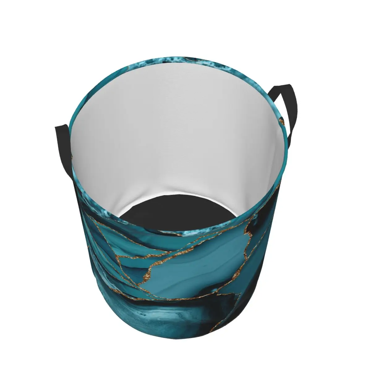 Aangepaste blauwgroen en goud  - Baby Nursery Laundry Basket recensie en prijs