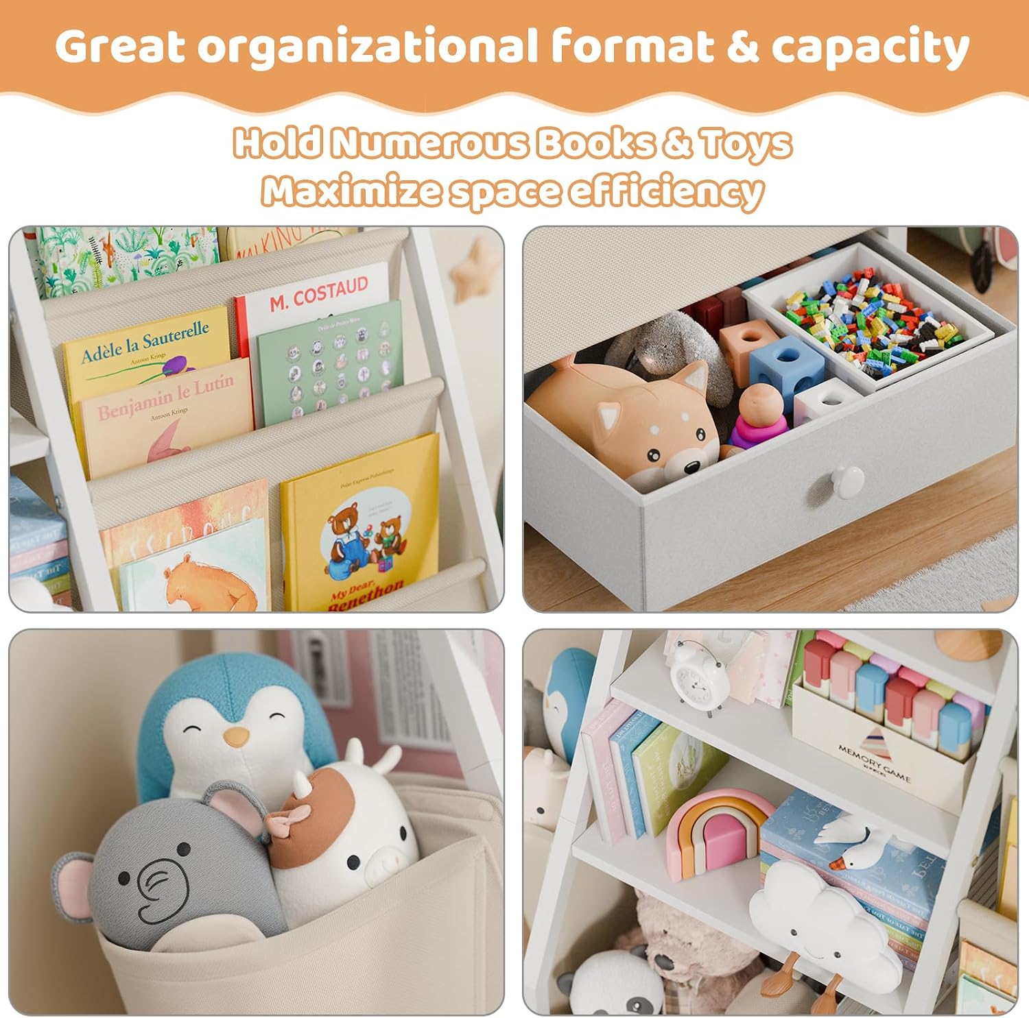 Kinderboekenplank en speelgoed - Baby Nursery Bookcase recensie en prijs