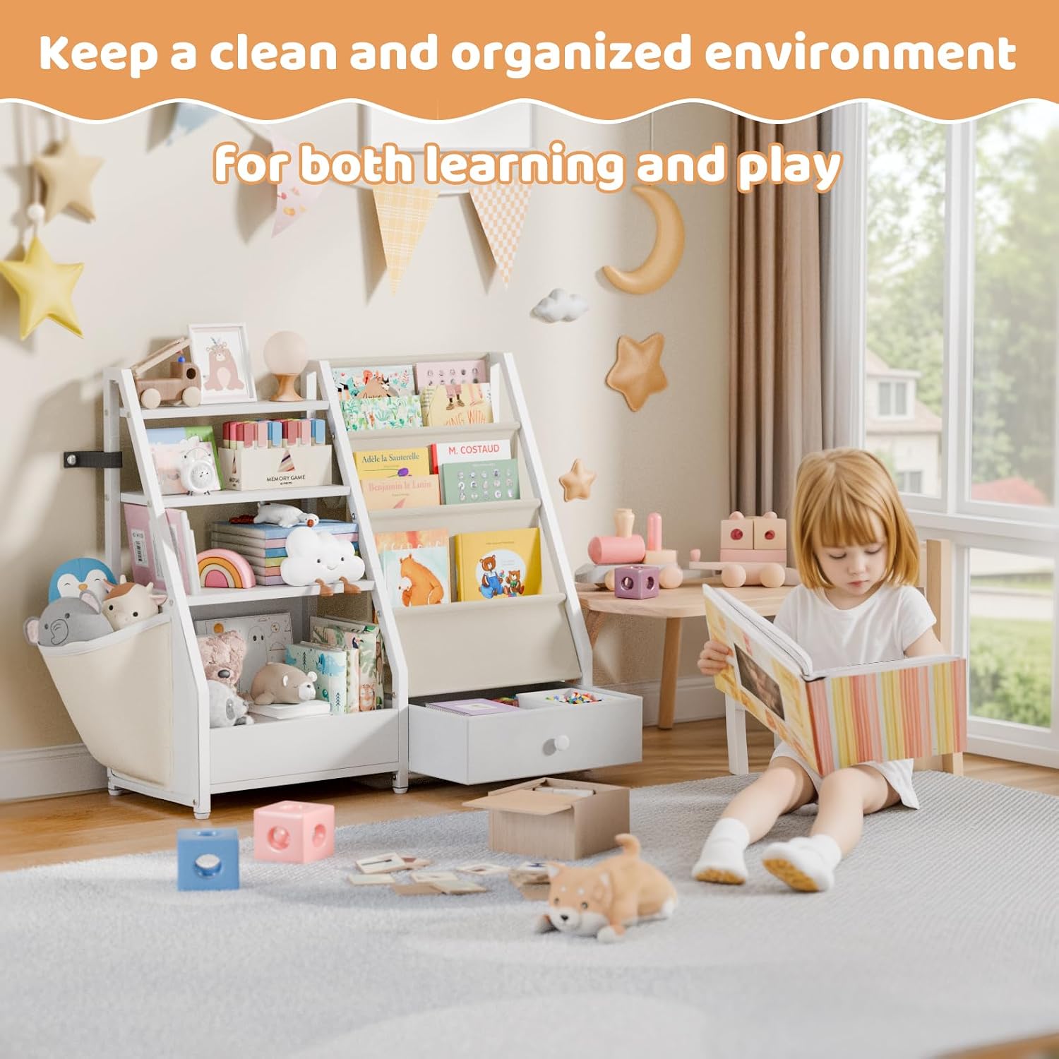 Kinderboekenplank en speelgoed - Baby Nursery Bookcase recensie en prijs