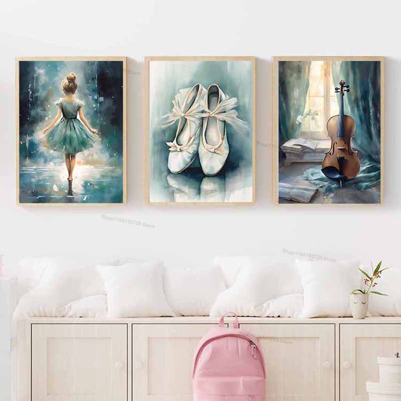 Aquarel Ballet Meisje Schoenen - Baby Nursery Girl Room recensie en prijs