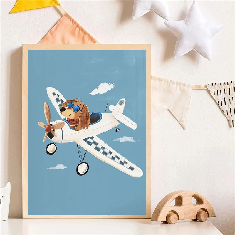 Hond Vliegtuig Leeuw in Auto D - Baby Nursery Pictures recensie en prijs