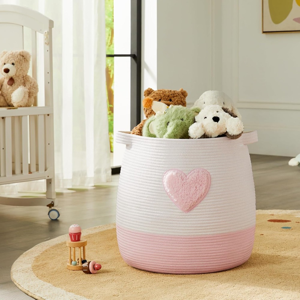 Roze wasmand mand voor kindere - Baby Nursery Girl Room recensie en prijs