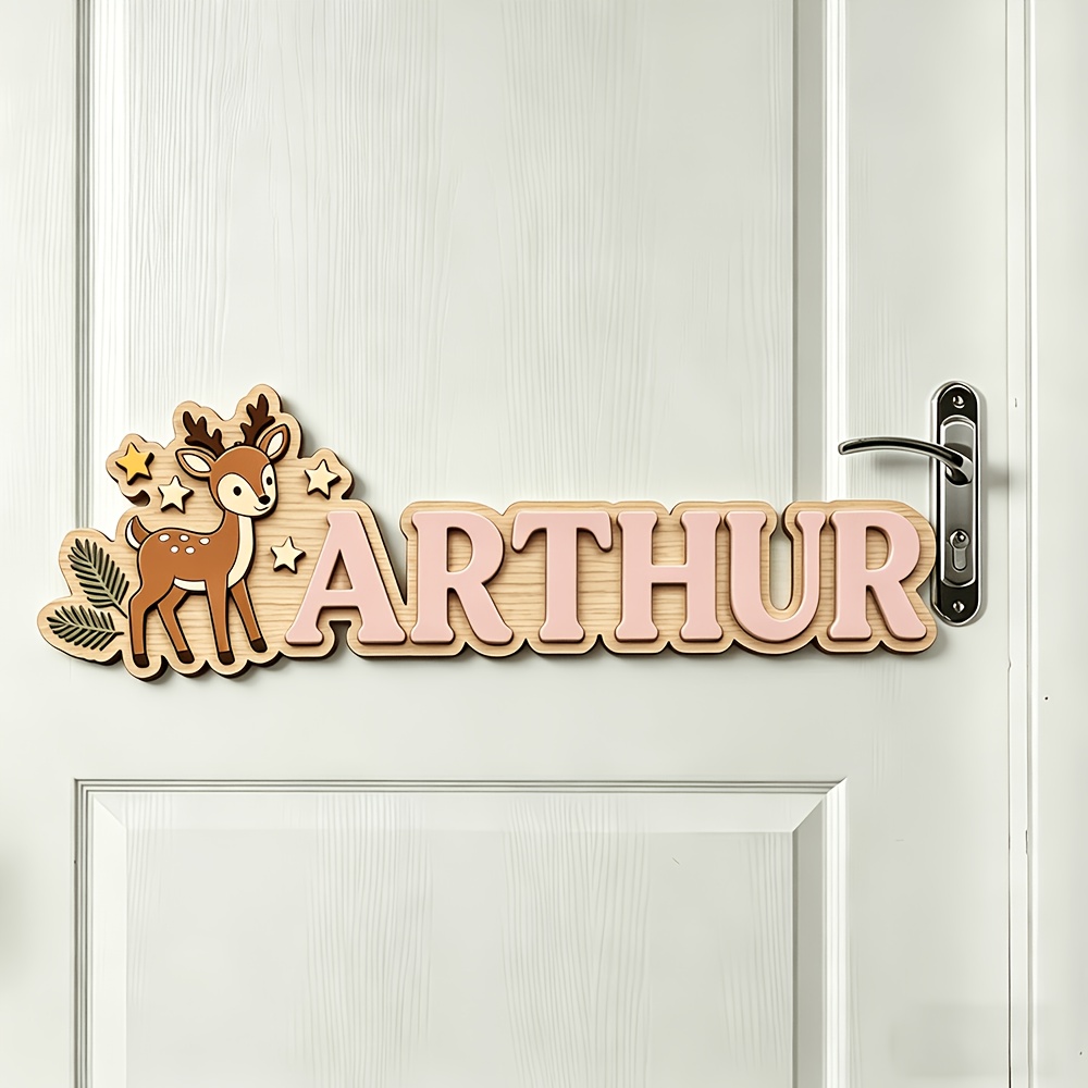 Aangepaste herten- en sterhout - Baby Nursery Decor recensie en prijs