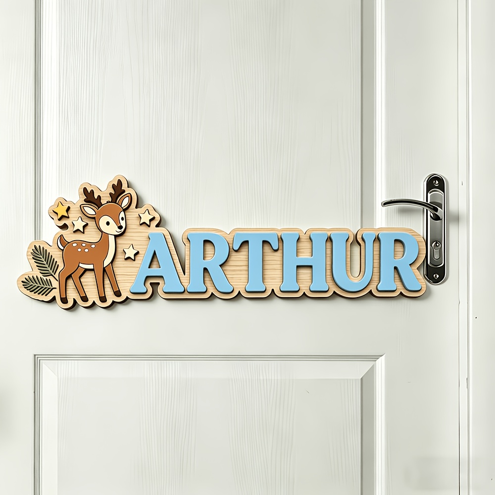 Aangepaste herten- en sterhout - Baby Nursery Decor recensie en prijs