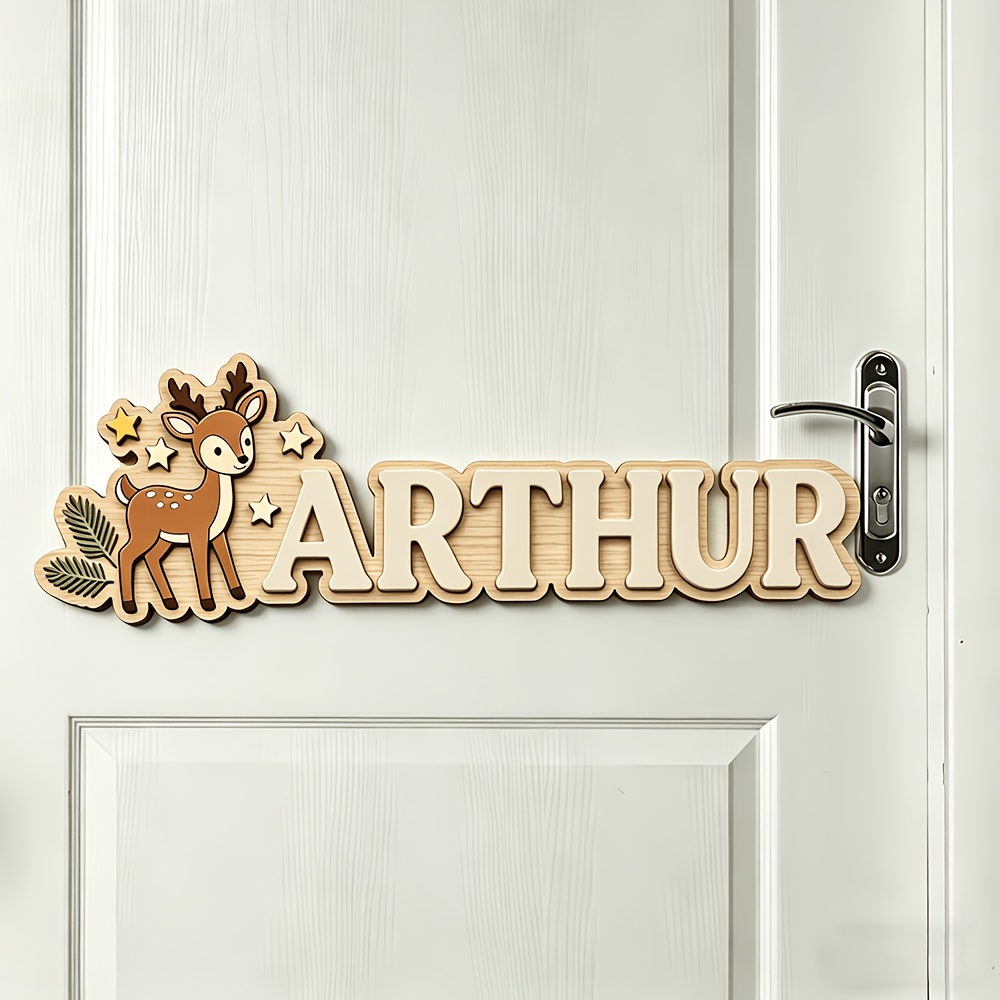 Aangepaste herten- en sterhout - Baby Nursery Decor recensie en prijs