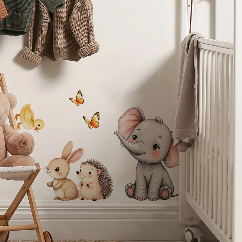 Cartoon dier muursticker - oli - Baby Nursery Pictures recensie en prijs