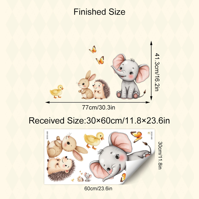 Cartoon dier muursticker - oli - Baby Nursery Pictures recensie en prijs