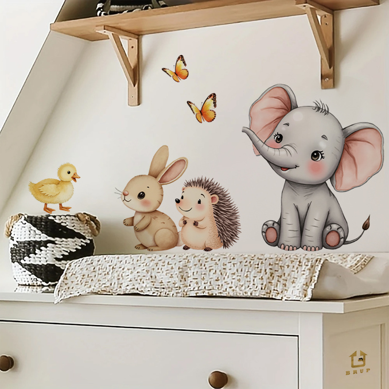 Cartoon dier muursticker - oli - Baby Nursery Pictures recensie en prijs
