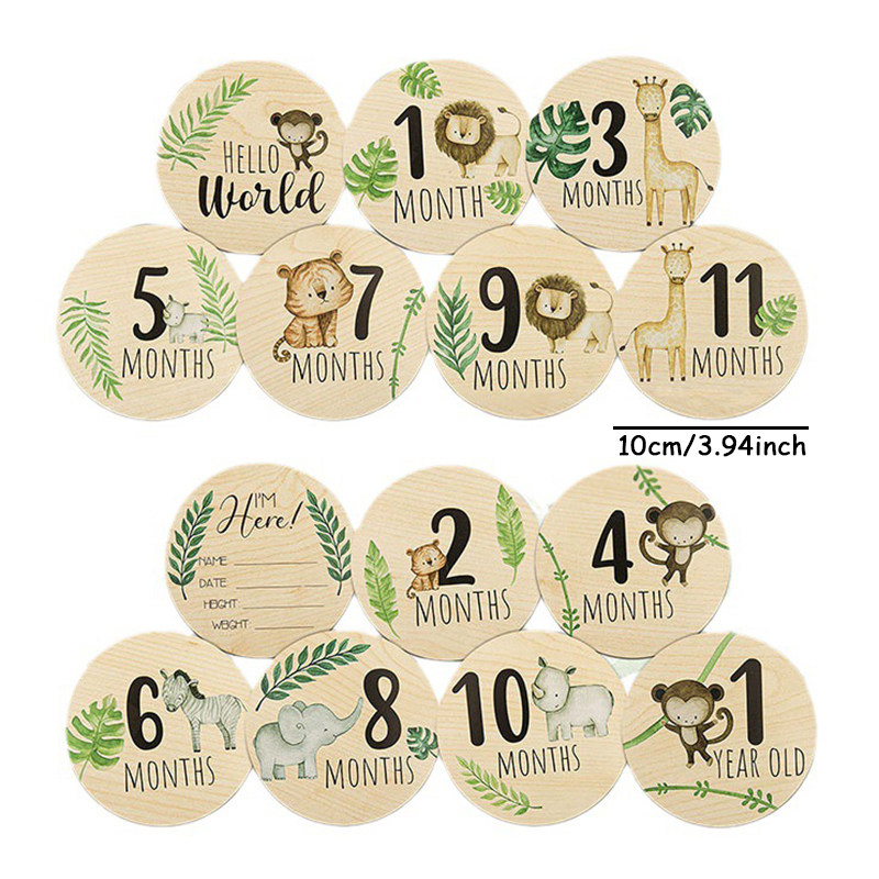 7 Stuks Houten Baby Mijlpaal K - Milestone Card Set recensie en prijs