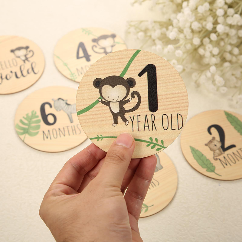 7 Stuks Houten Baby Mijlpaal K - Milestone Card Set recensie en prijs