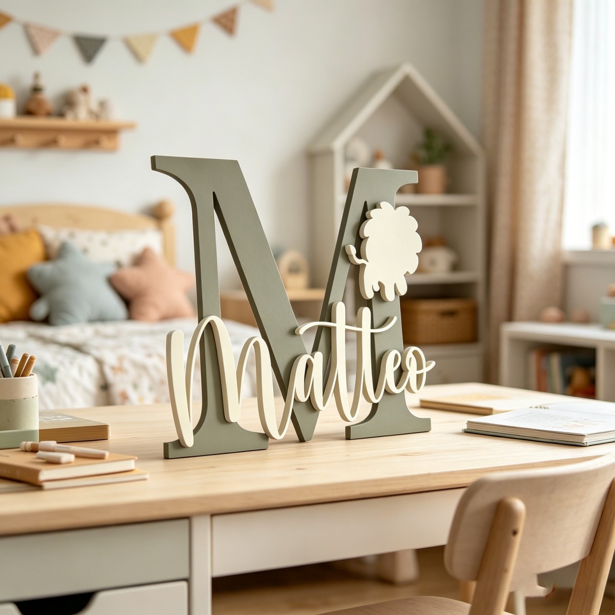 1Pc Aangepaste Leeuw Naam & In - Baby Nursery Decor recensie en prijs